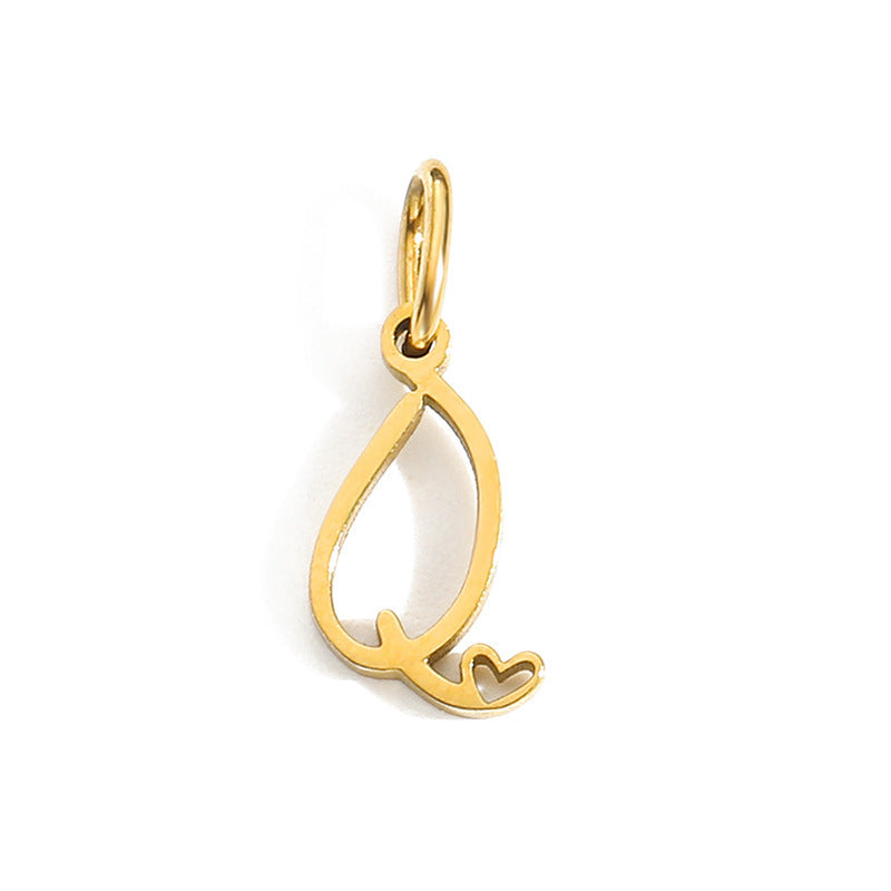 Wholesale English Letter 14k Gold Stainless Steel Pendant