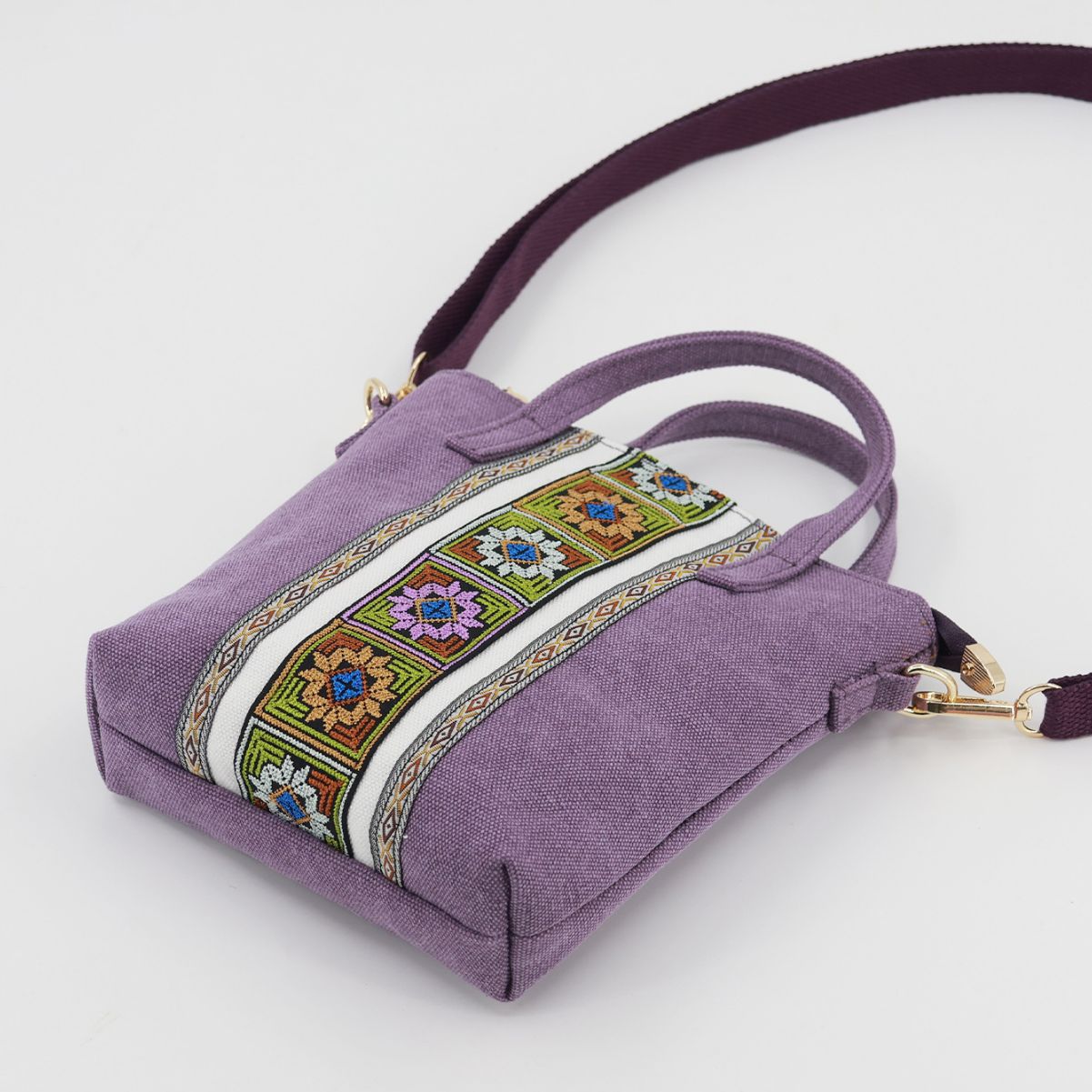 Wholesale Canvas Ethnic Style Embroidered Crossbody Bag