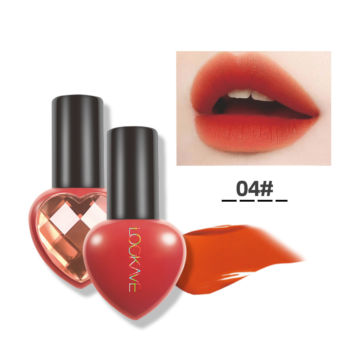Wholesale Plastic 8 Colors Heart Shape Lip Gloss