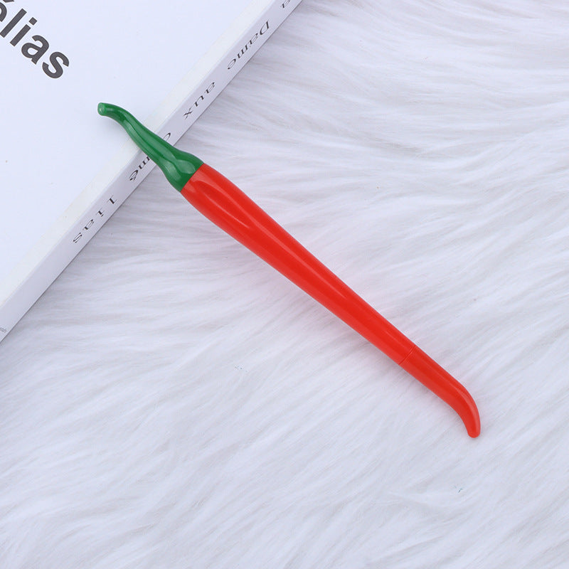 Wholesale Simulated Color Chili Pepper Shaped Needle Tube Plastic Pen
