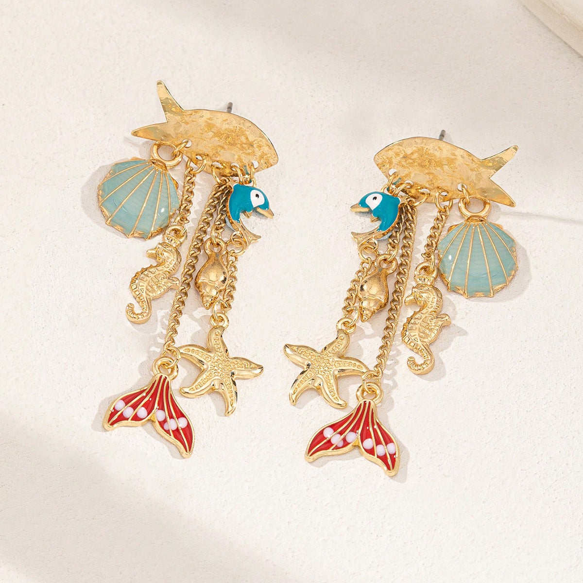 Wholesale Beach-style starfish and Shell Earrings