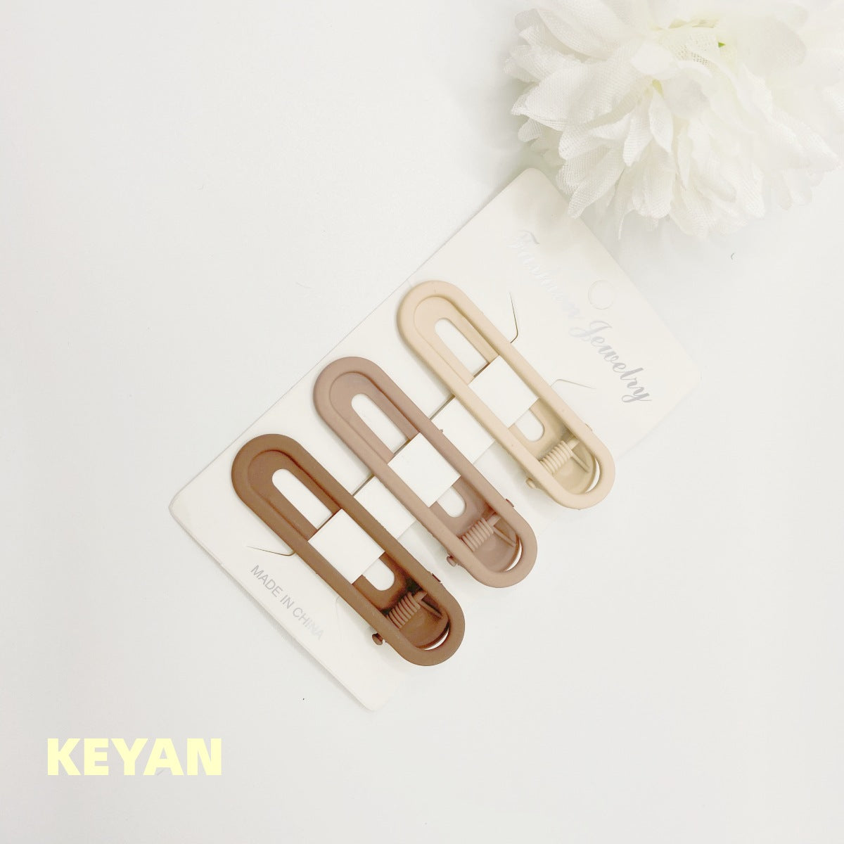 Wholesale Hollow Cute Frosted Candy Color Duckbill Clip