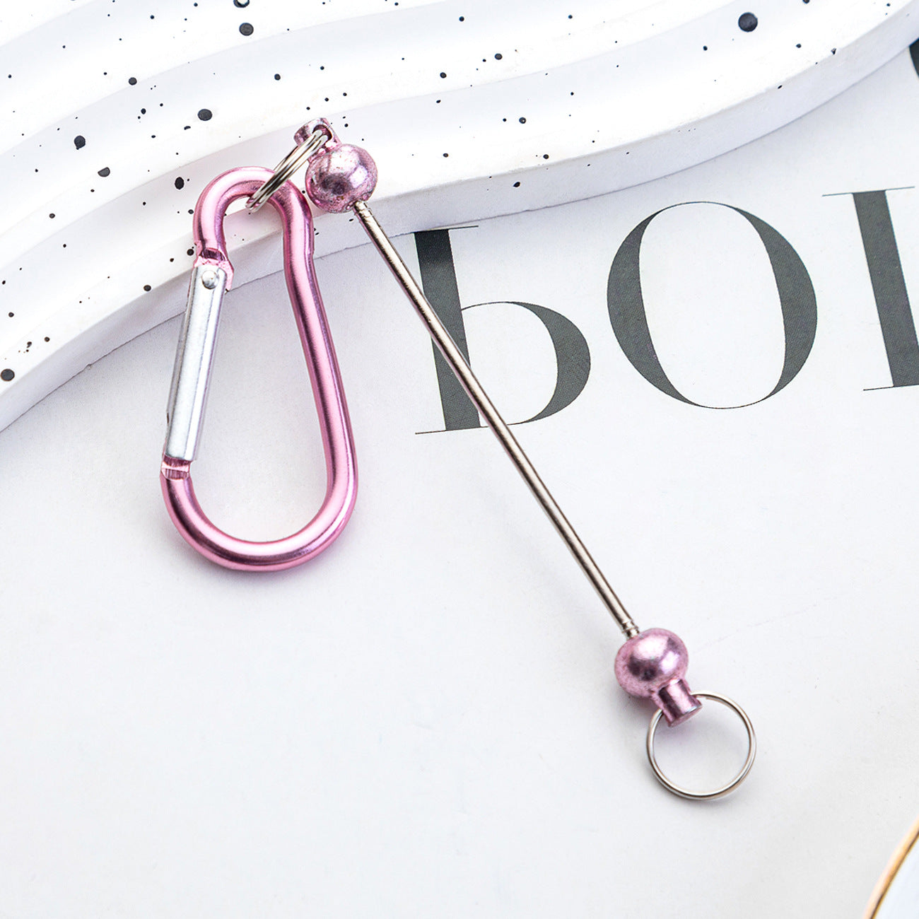 Wholesale Beadable Metal Hook Keychain