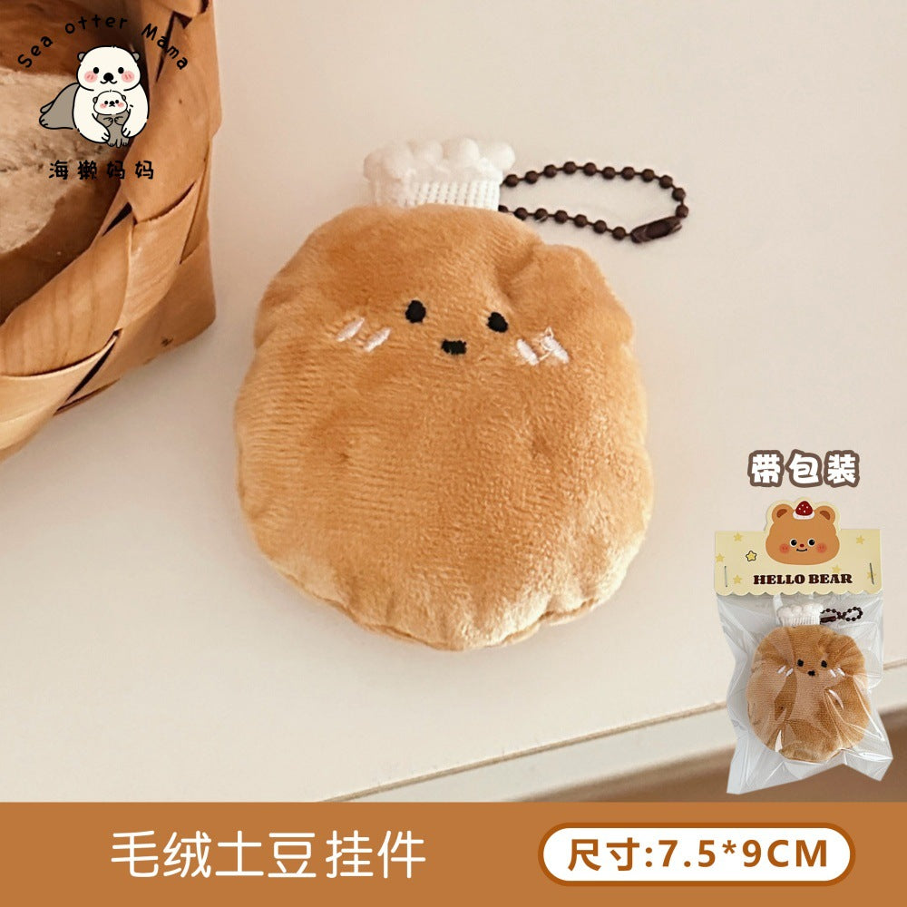 Wholesale Creative Cartoon Food Plush Doll Keychain