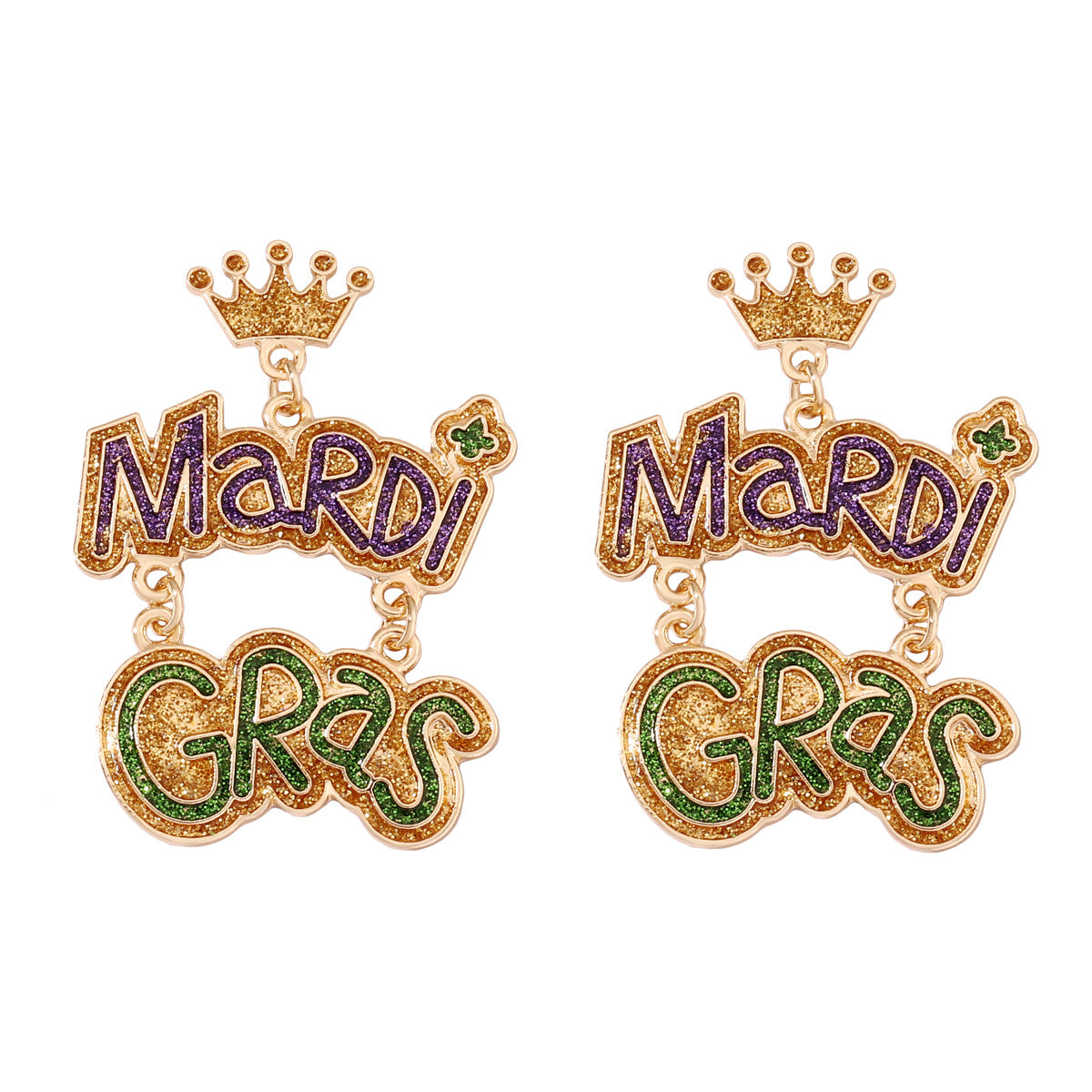 Wholesale Carnival Zinc Alloy  Mardi Gras Earrings