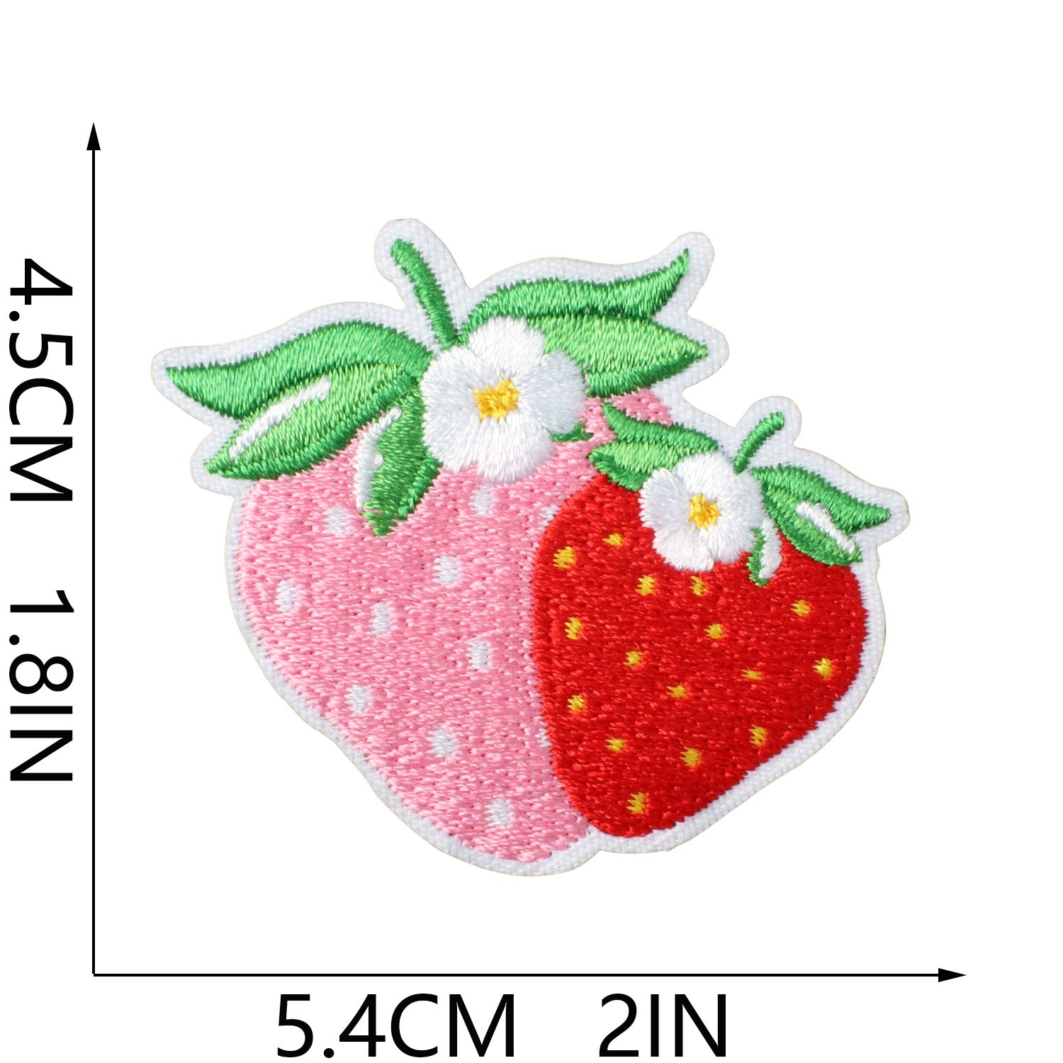 Wholesale Cream Strawberry Iron On Embroidery Patch For Kids Clothing Cute Fruit Applique Decorative Sew On DIY Craft Gift And Boutique Resale