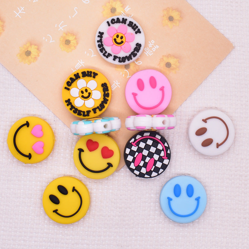 Wholesale Random 100pcs Cute smiley face expressions Focal Beads
