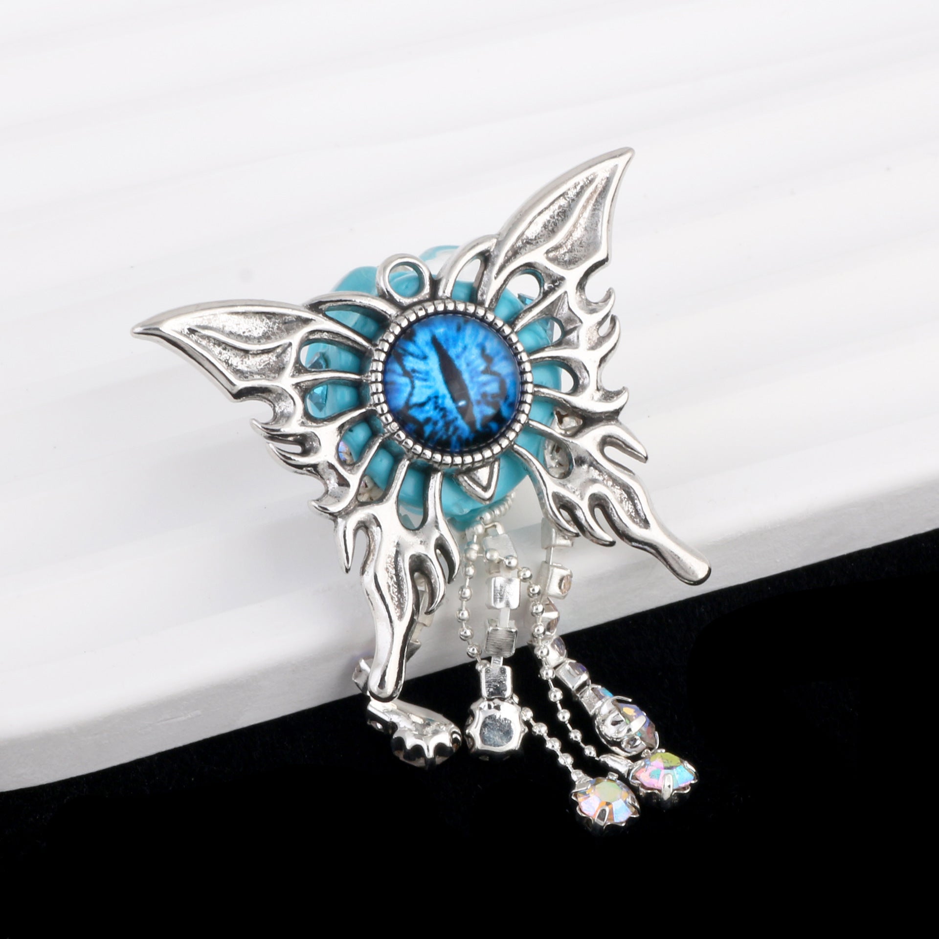 Wholesale Heavy Industry Demon Eye Butterfly Tassel Alloy Clay Ball Beads