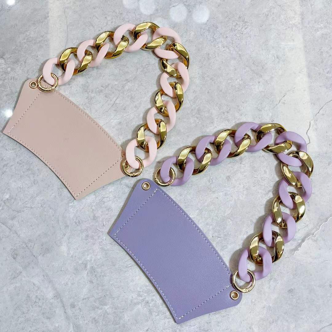 Wholesale Insulated Coffee Cups, Hand-held Protective PU Leather Case