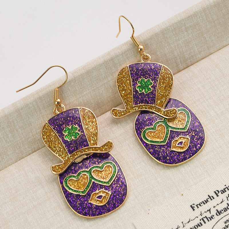 Wholesale Carnival Color Niche Design Sense Earrings for Women