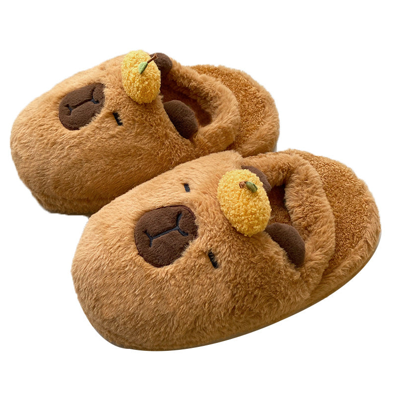 Wholesale Doll Capybara Slippers Winter Home Slippers