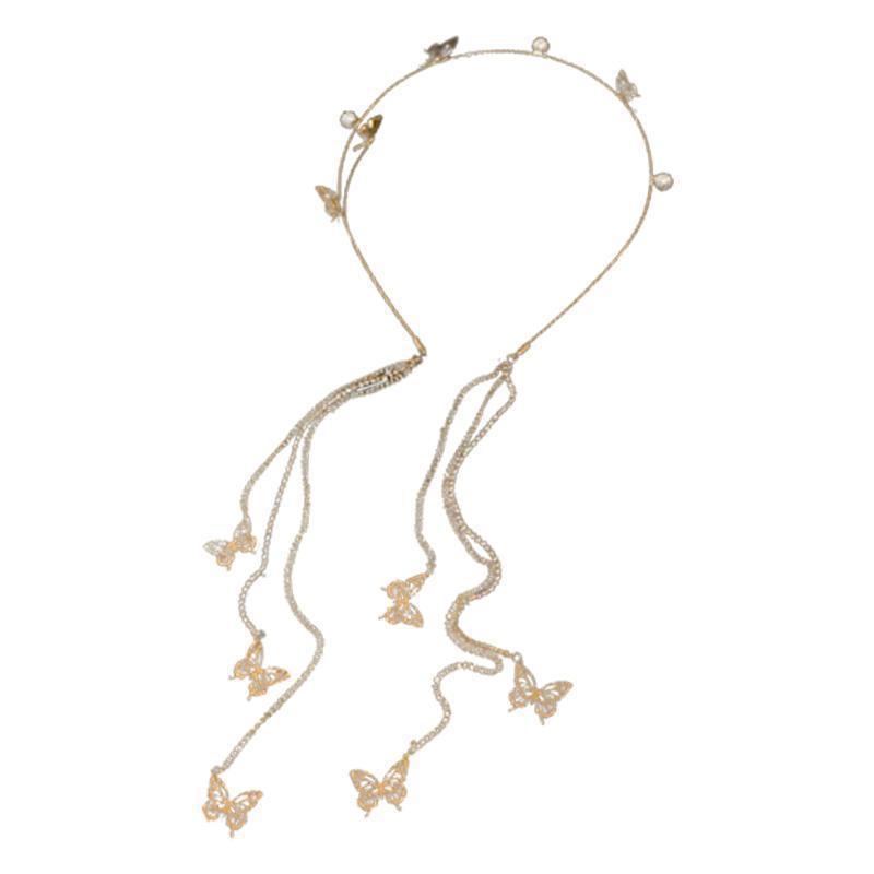 Wholesale Bowknot Tassel Sen Series Rhinestone Hair Hoop