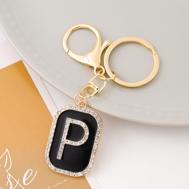 Wholesale Creative 26 English Letters Zinc Alloy Keychain