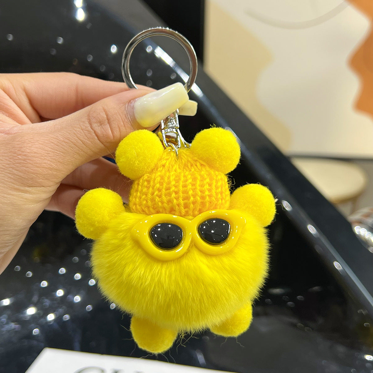 Wholesale Cute Cartoon Plush Ball Keychains