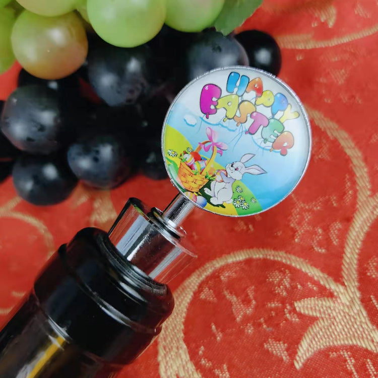 Wholesale Easter Epoxy Lenses Wine Bottle Stoppers