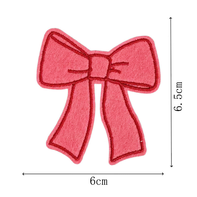 Wholesale Red Bow Embroidery Patch Set Of 9 For DIY Hair Clips And Towel Applique Fashion Accessory