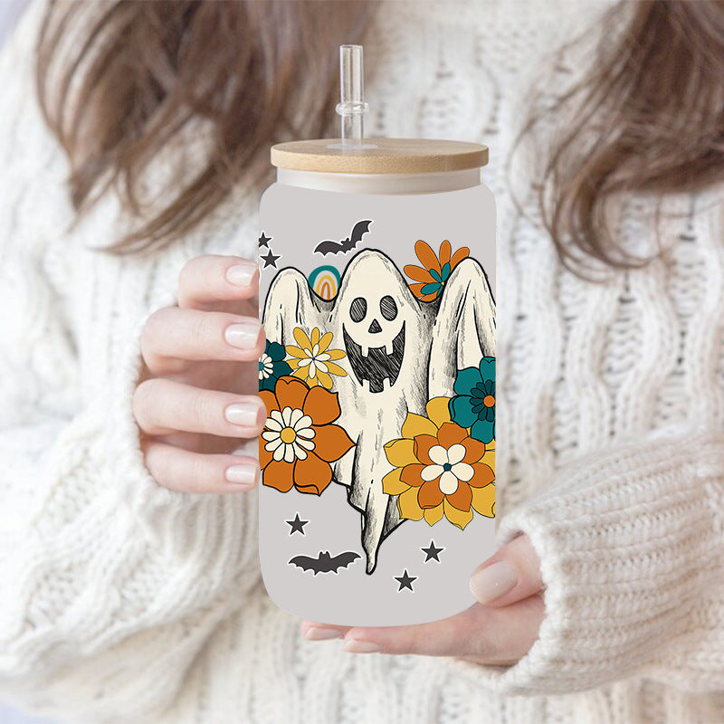 Wholesale Pumpkin Halloween  16oz Cup UV DTF Wraps