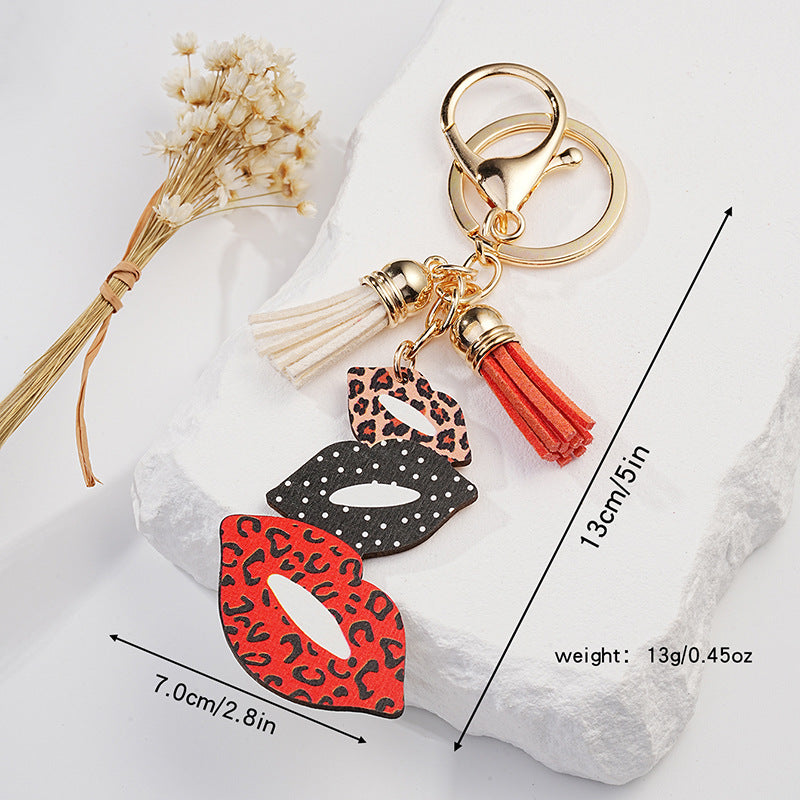 Wholesale Valentine's Day Creative Lip Print Keychains