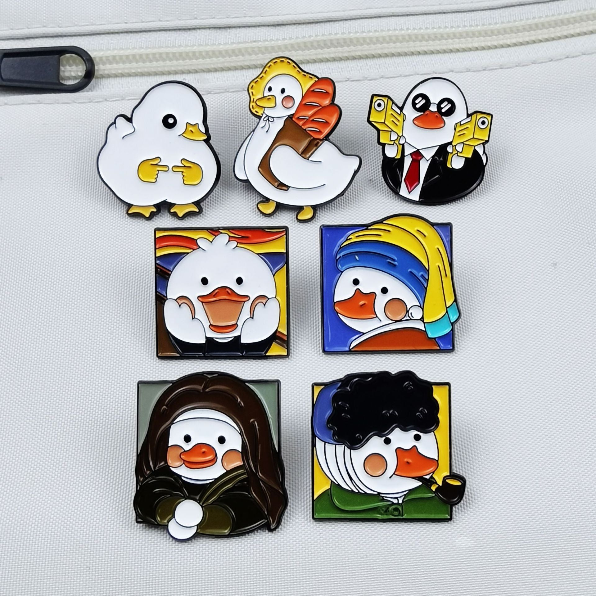 Wholesale Cute and diverse cartoon duck badge brooch