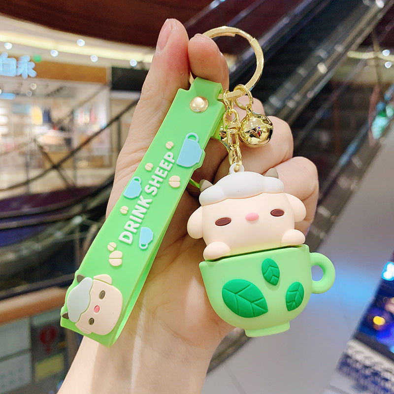 Wholesale Silicone Lamb Cup Keychain