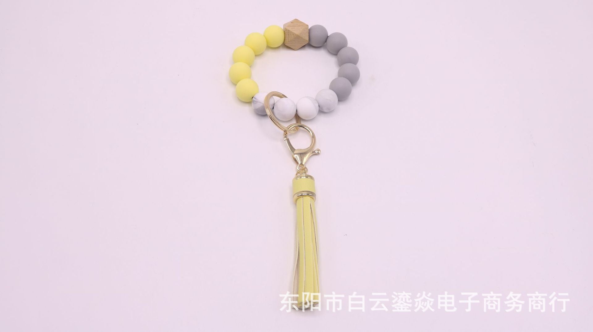 Wholesale 10pcs/pack  Silicone leather tassel bracelet Wristlet Keychain