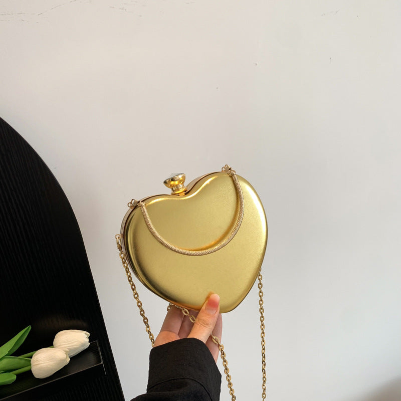 Bolsa Messenger de la forma de corazón brillante al por mayor PU