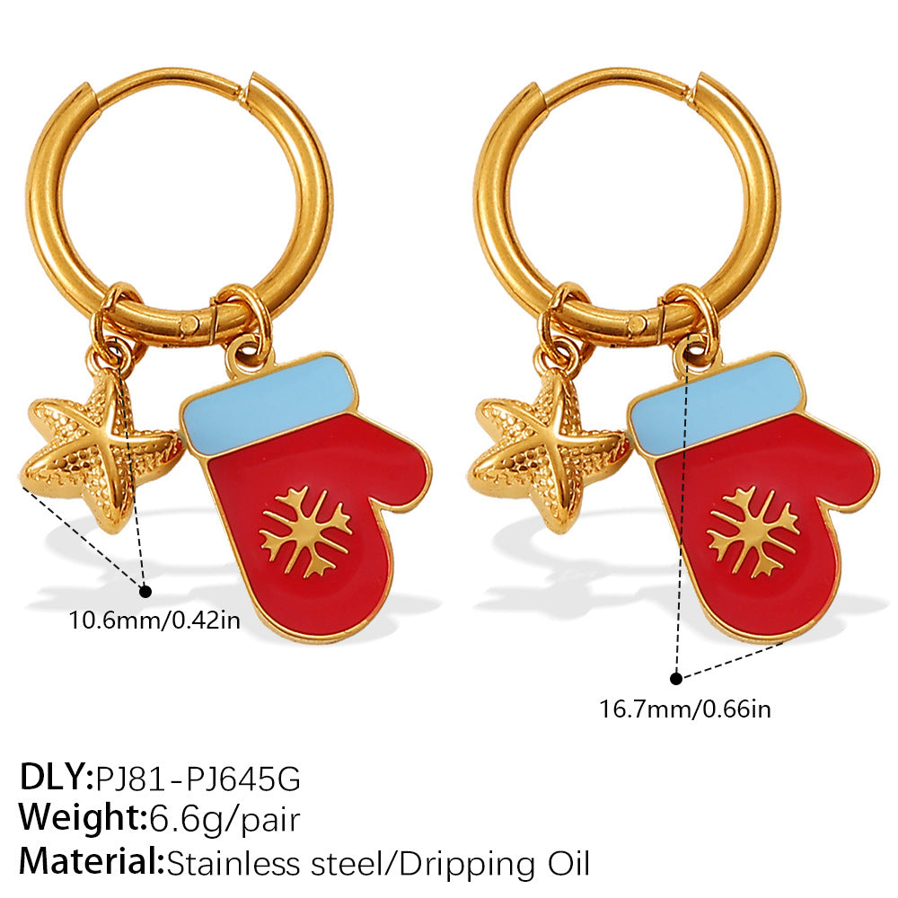 Wholesale Christmas series gingerbread  earrings