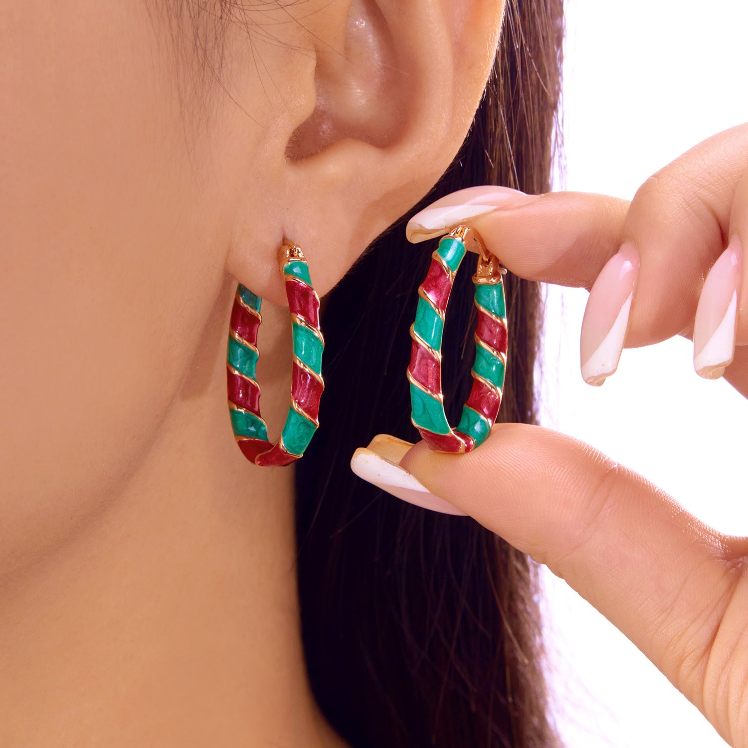 Wholesale Colorful hoop earrings