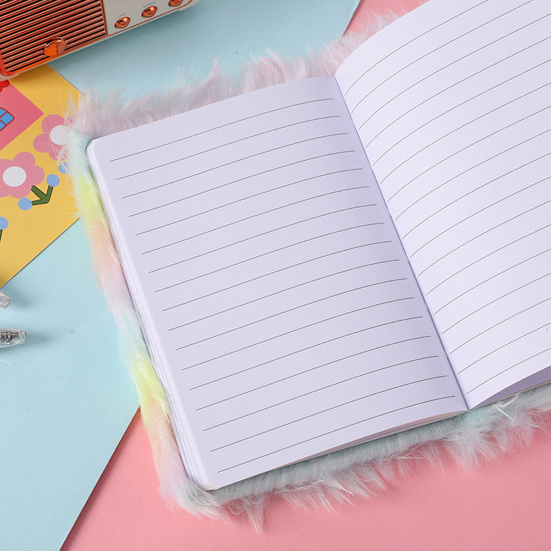 Wholesale Cartoon Plush Notebook Cute Girl' s Bow Notepad