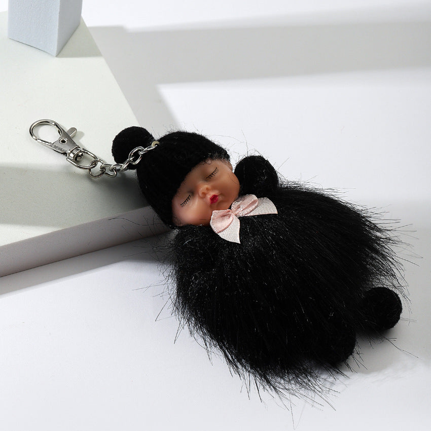 Wholesale Zinc Alloy Cute Plush Doll Keychain