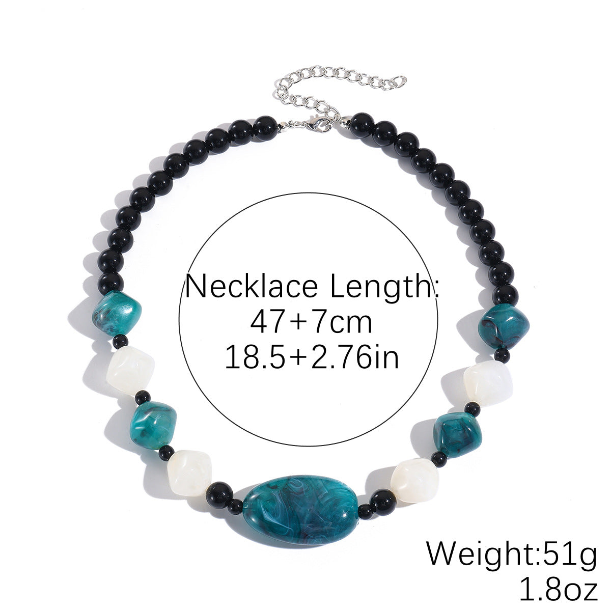 Wholesale Bohemian-style acrylic beaded necklace