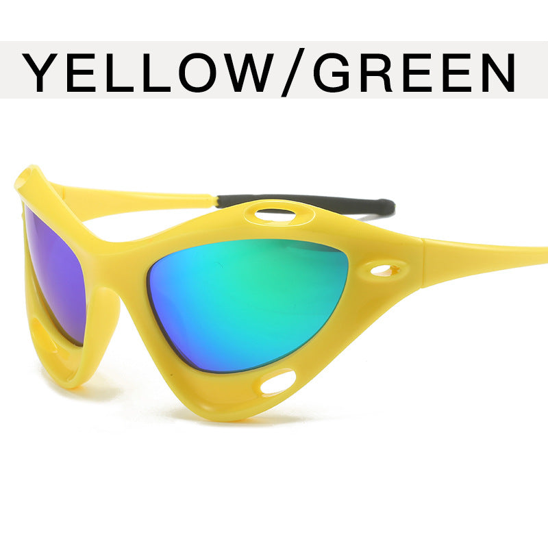 Wholesale Future Style Special-shaped Y2K Large Frame Sunshade PC Sunglasses