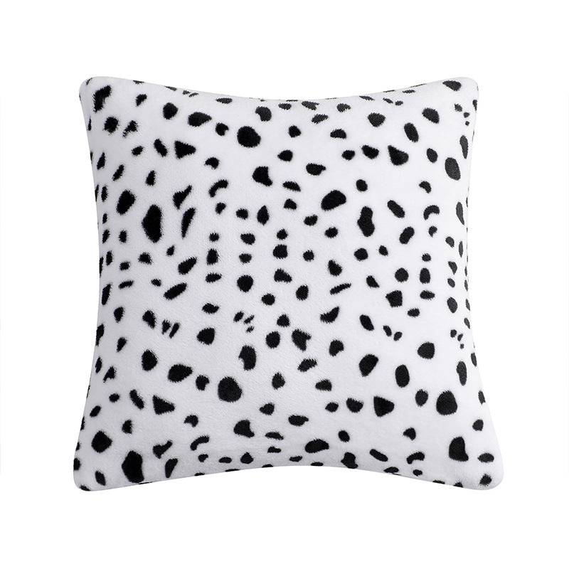 Wholesale Plush double-sided black and white spots pillow cushion cover