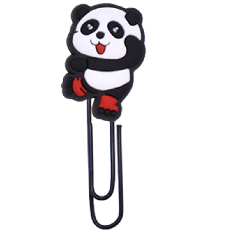 Wholesale Random 50pcs Cartoon National Treasure Panda Student Paper Clip Bookmark