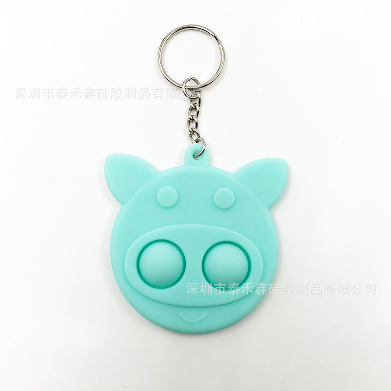 Wholesale Silicone Rodent Killer Keychain Finger Bubble Music Decompression Toys