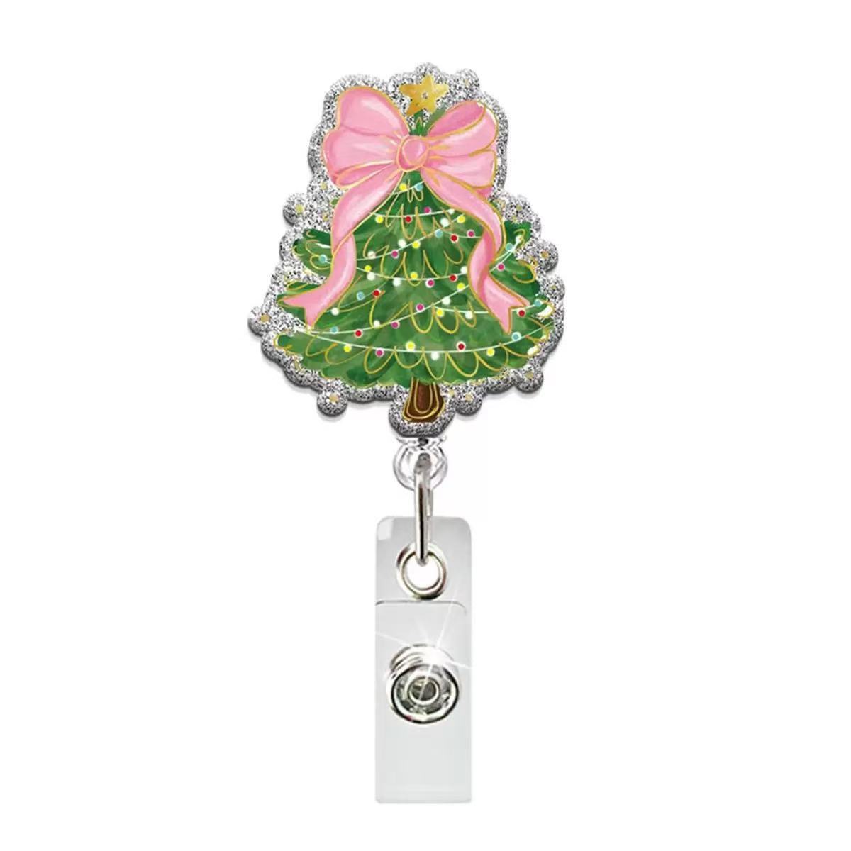 Wholesale Bow Christmas Tree  Badge Reels