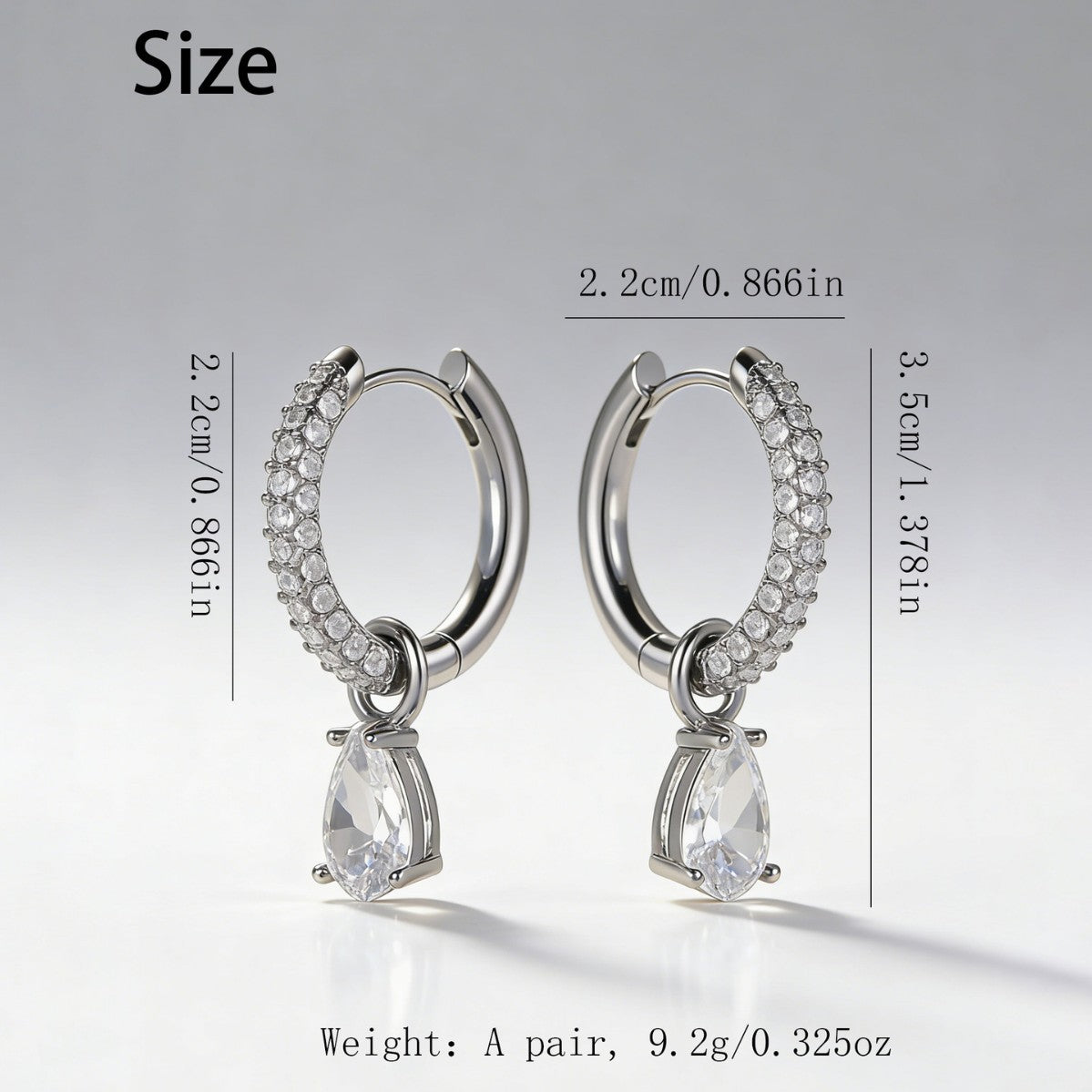 Wholesale light luxury zircon earrings with diamond-studded
