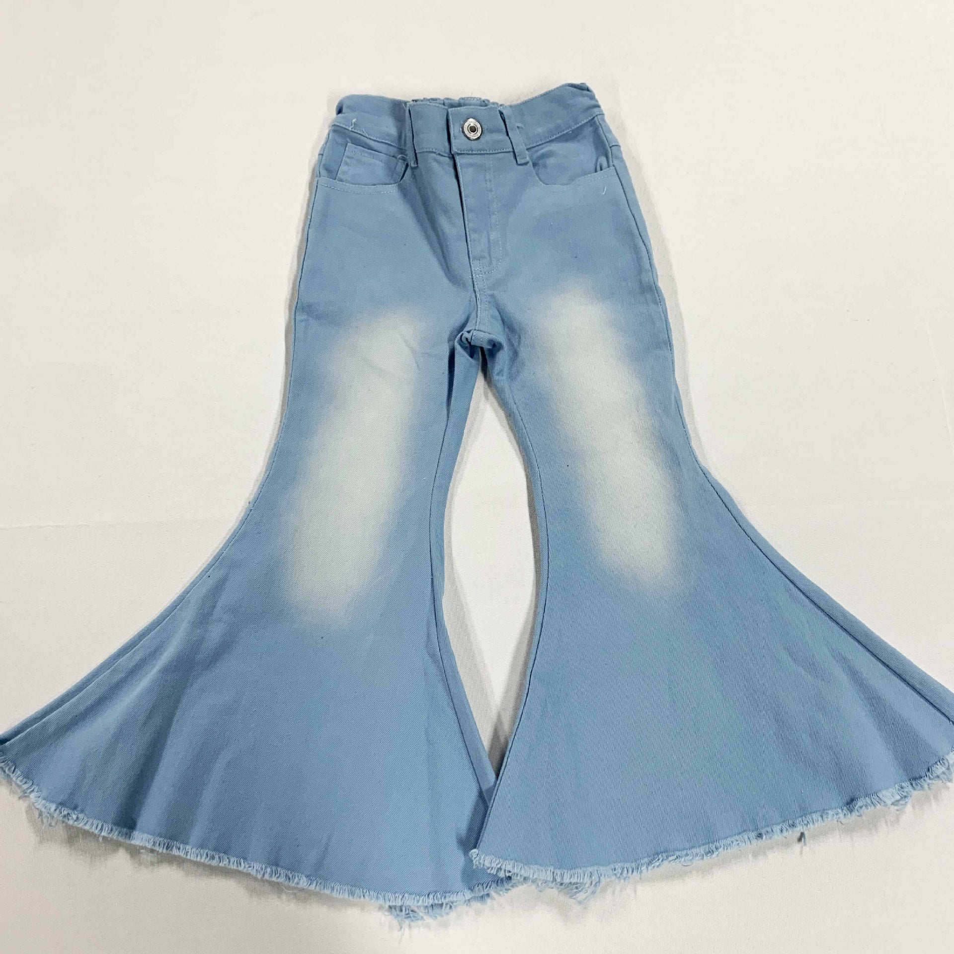 Wholesale Children's Ripped Denim Bell Bottoms