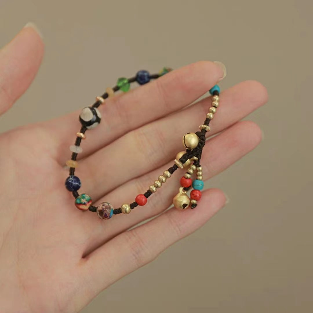 Wholesale Pendant Colorful Beads Braided Rope Bracelet