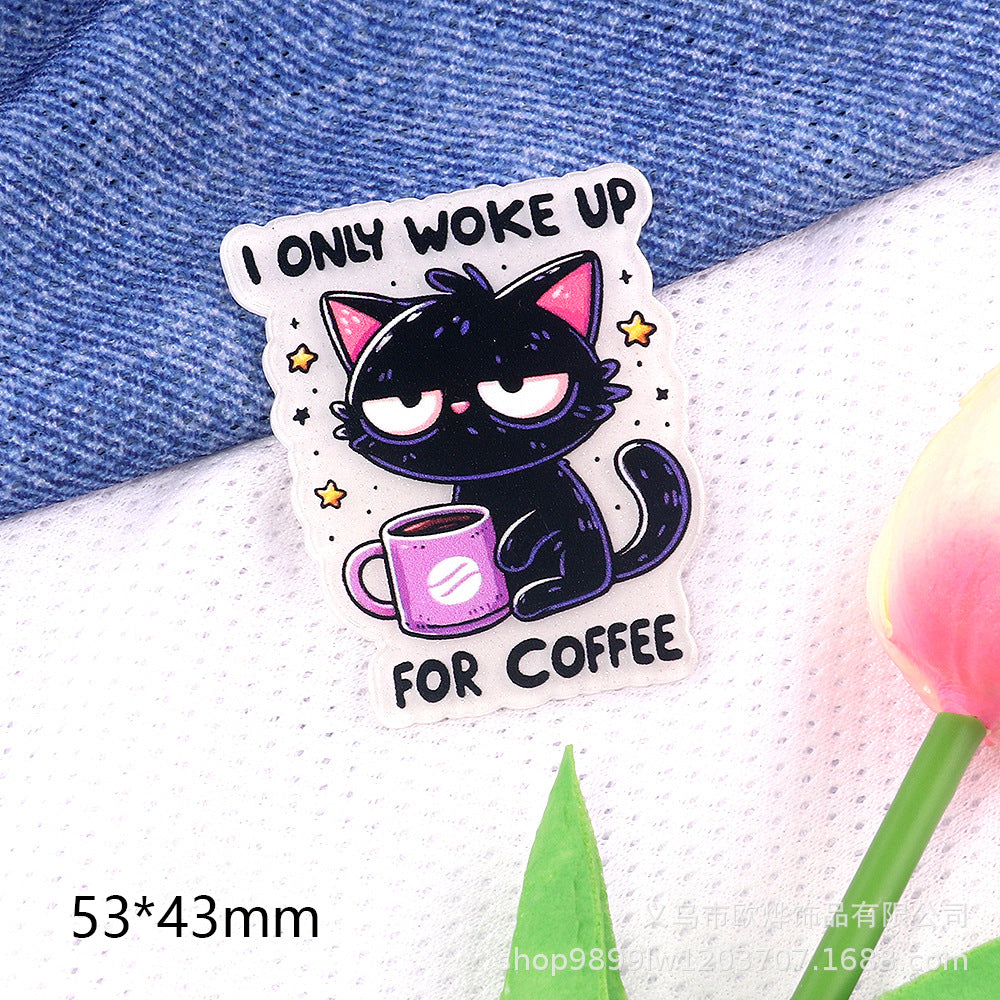 Wholesale 10pcs/ pack Cute Cartoon Character Animal Ornaments Acrylic Pins Cute DIY Accessories