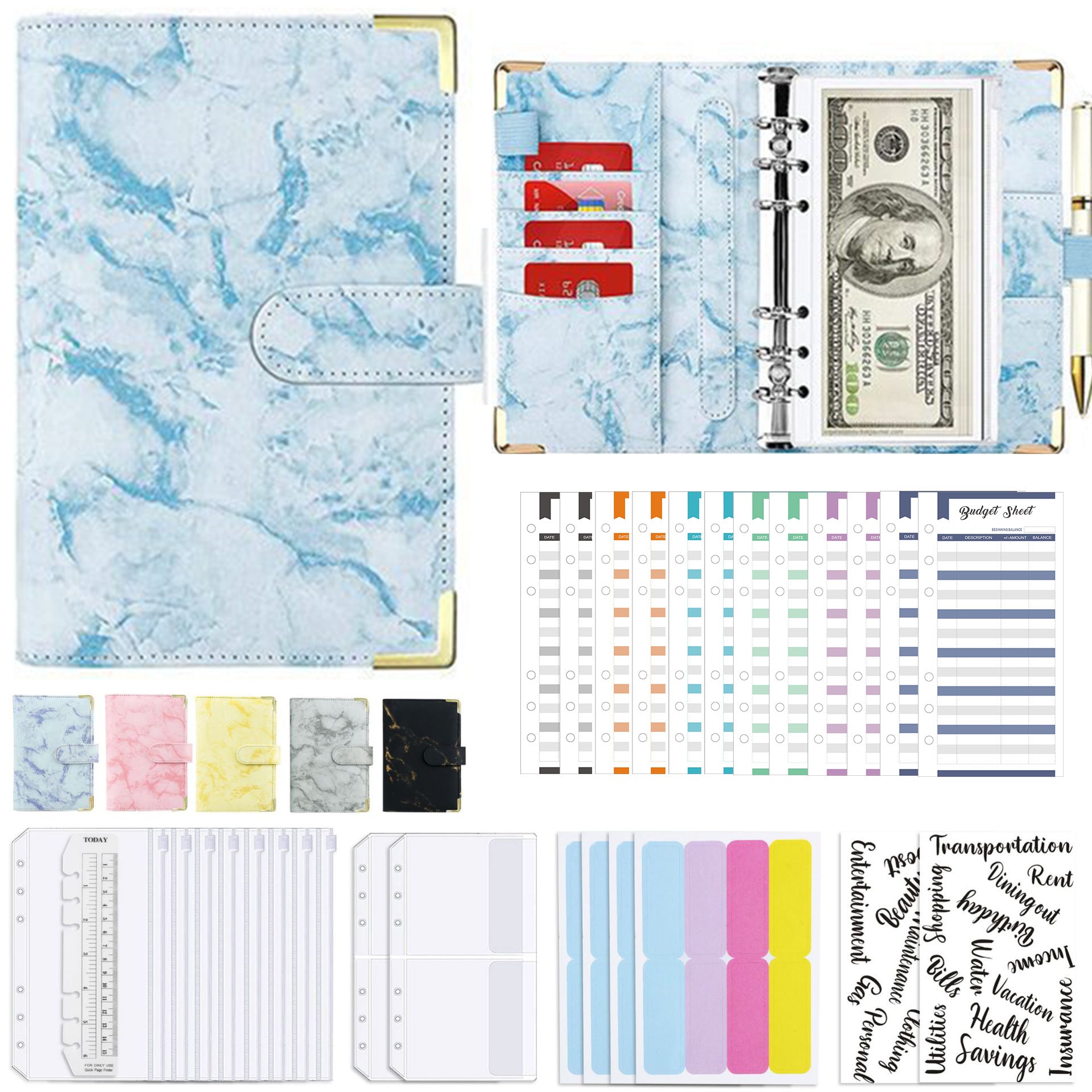 Wholesale Marble Grain Leather PU Notebook Set
