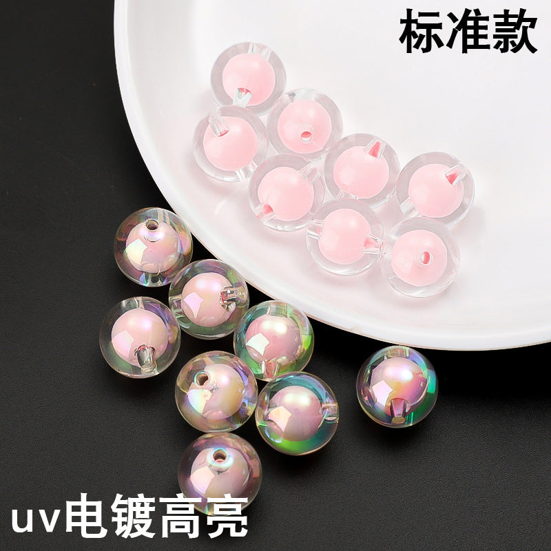 Cuentas de colores de resina de 100 piezas al por mayor