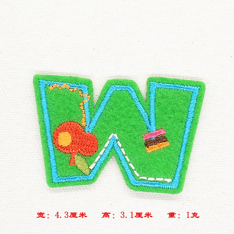 Wholesale Colorful English letter embroidery DIY Patches