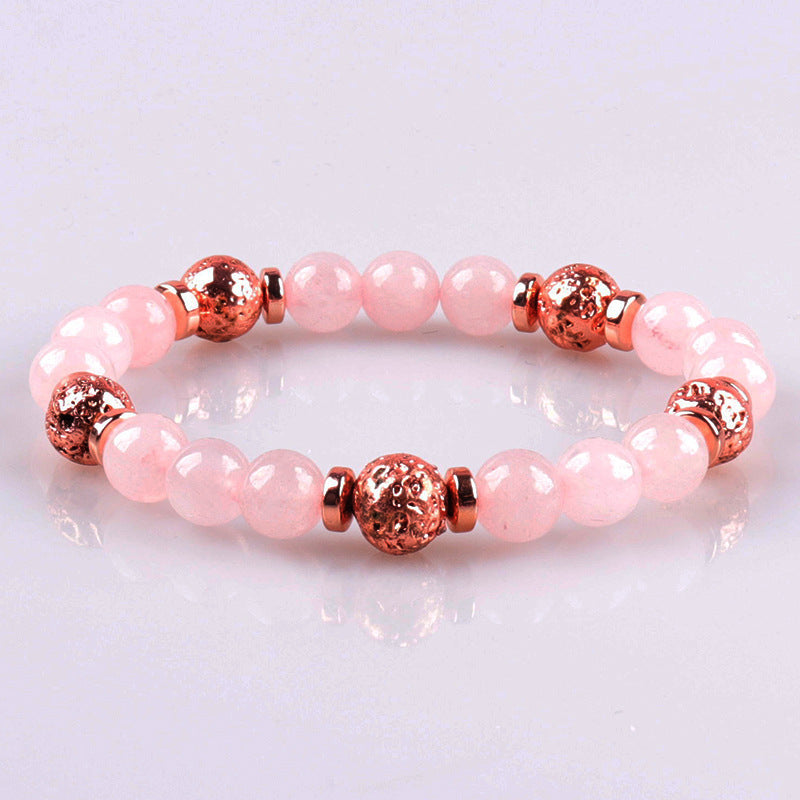 Wholesale Crystal White Turquoise Colorful Double Layer Pink Zebra Magnet Bracelet