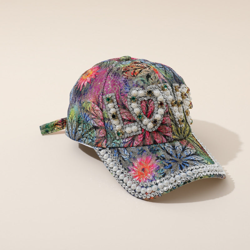 Wholesale Cotton Sequin Baseball Caps with Diamond Letters