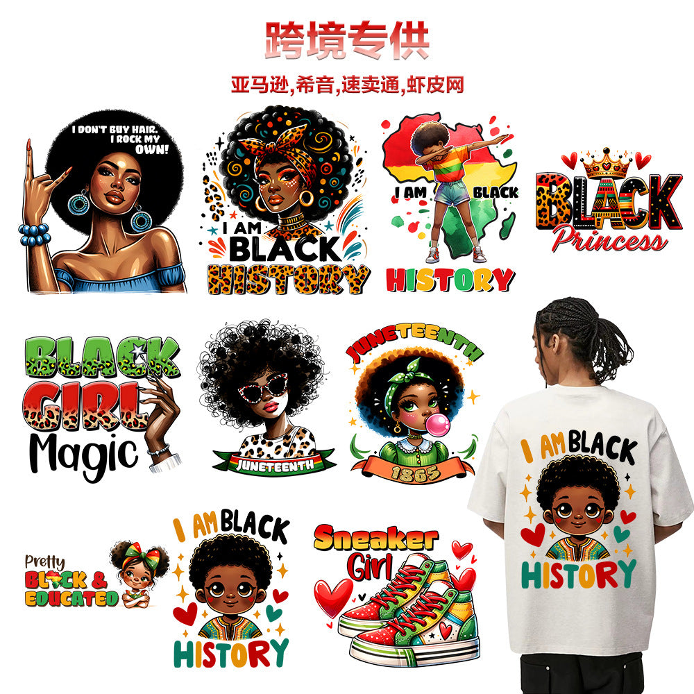 Wholesale 10pcs Black History  UV DTF Ready to Press Transfers Wraps
