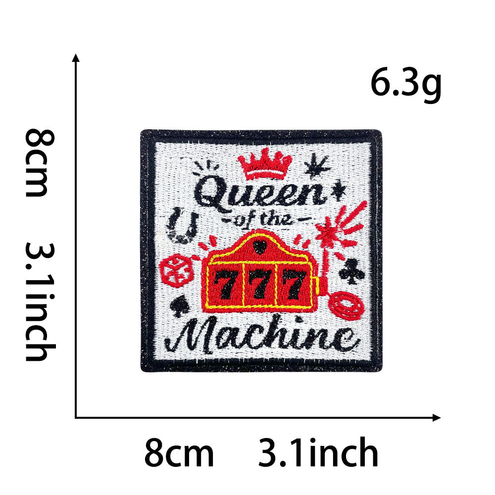 Wholesale Las Vegas Casino Dice Poker Sequined Embroidered Patch Set Iron On For et Fashion Gift