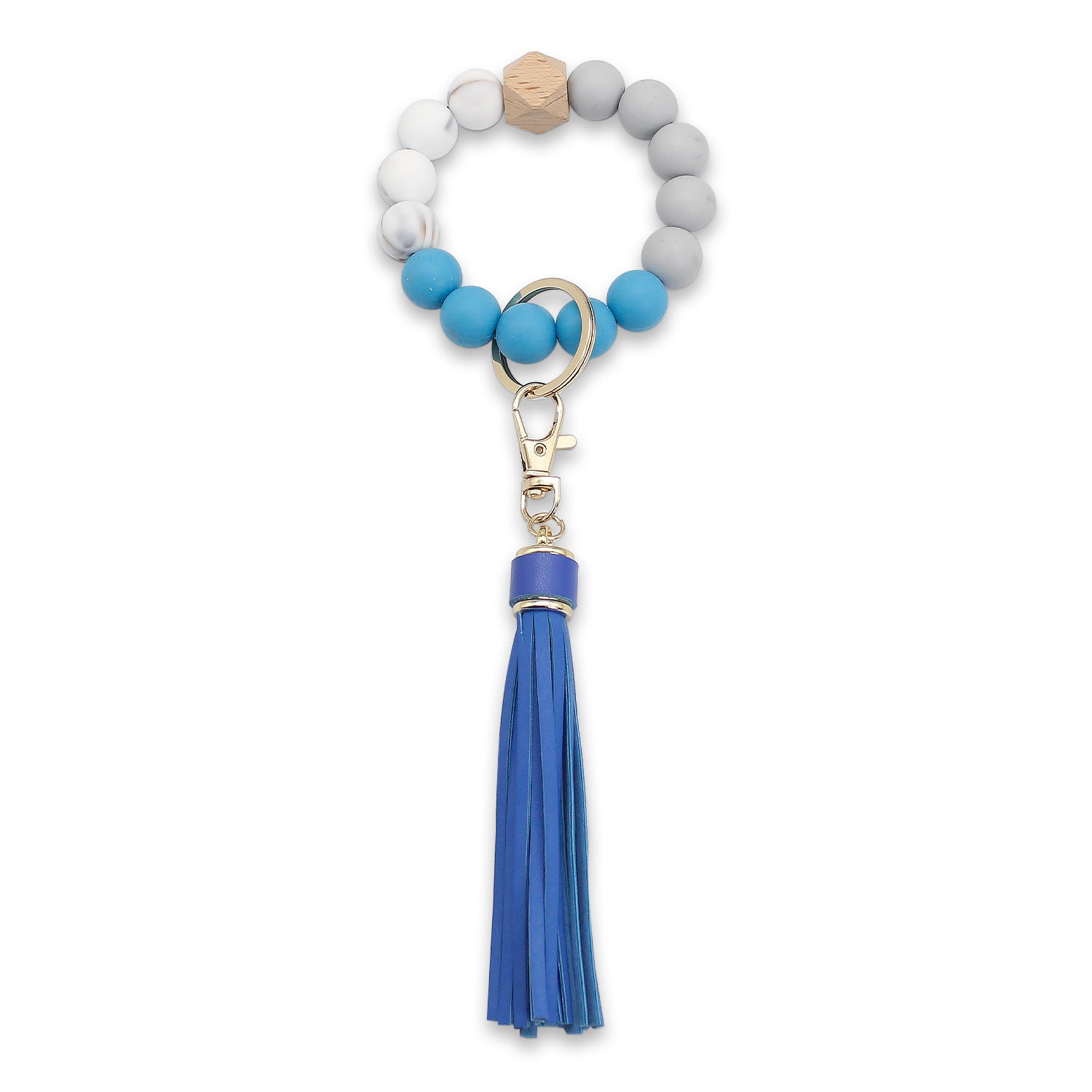 Wholesale Tassel Wood Beads Silicone Beads Wrist Keychain