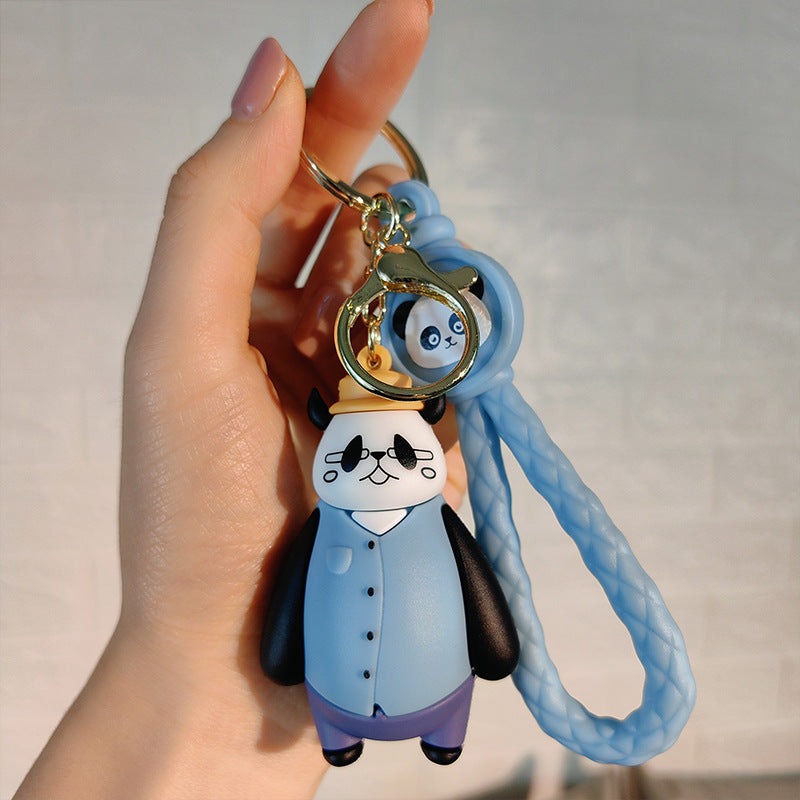 Wholesale Creative PVC National Trend Panda Keychain