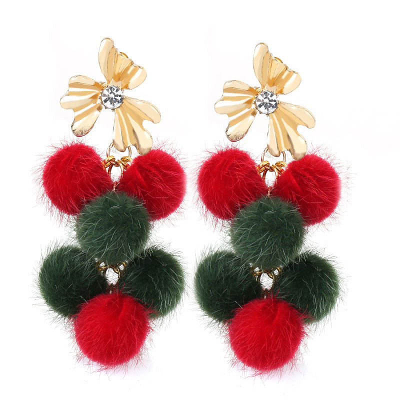 Wholesale Plush Long Tassel Earrings